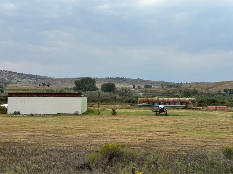 A crop duster on a ranch we rolled by