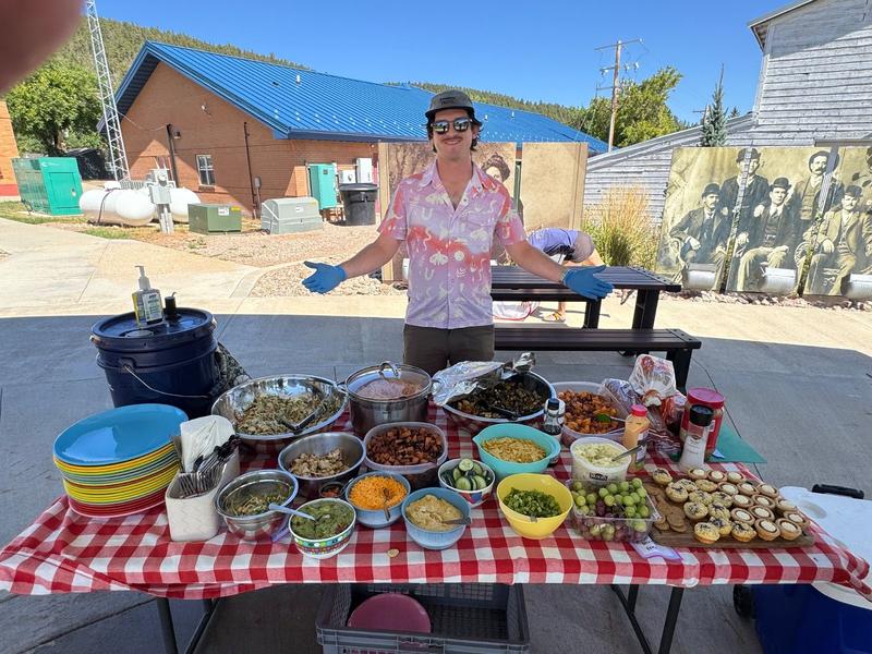 A typical lunch spread, which after 72 miles of riding was welcomed!