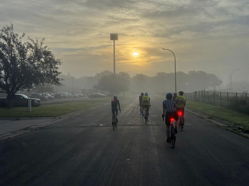 Leaving in the morning fog