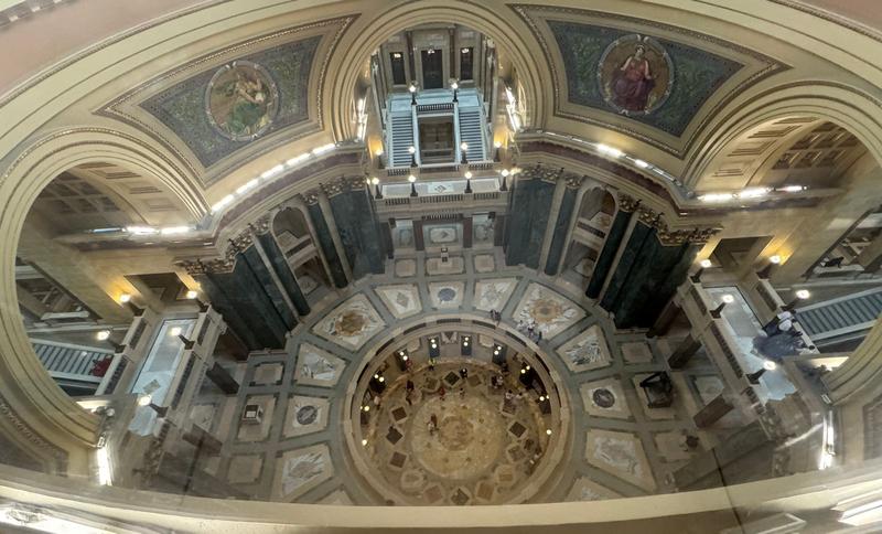 Inside the capitol dome